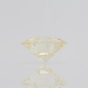 BRILJANTSLIPAD DIAMANT, oinfattad, 22.02 ct, kvalitet N-O/VS1, god slipning. HRD certifikat.