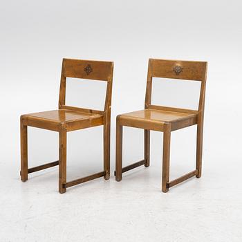 Sven Markelius, stolar, 6 st, "Orkesterstolen", 1900-talets mitt.