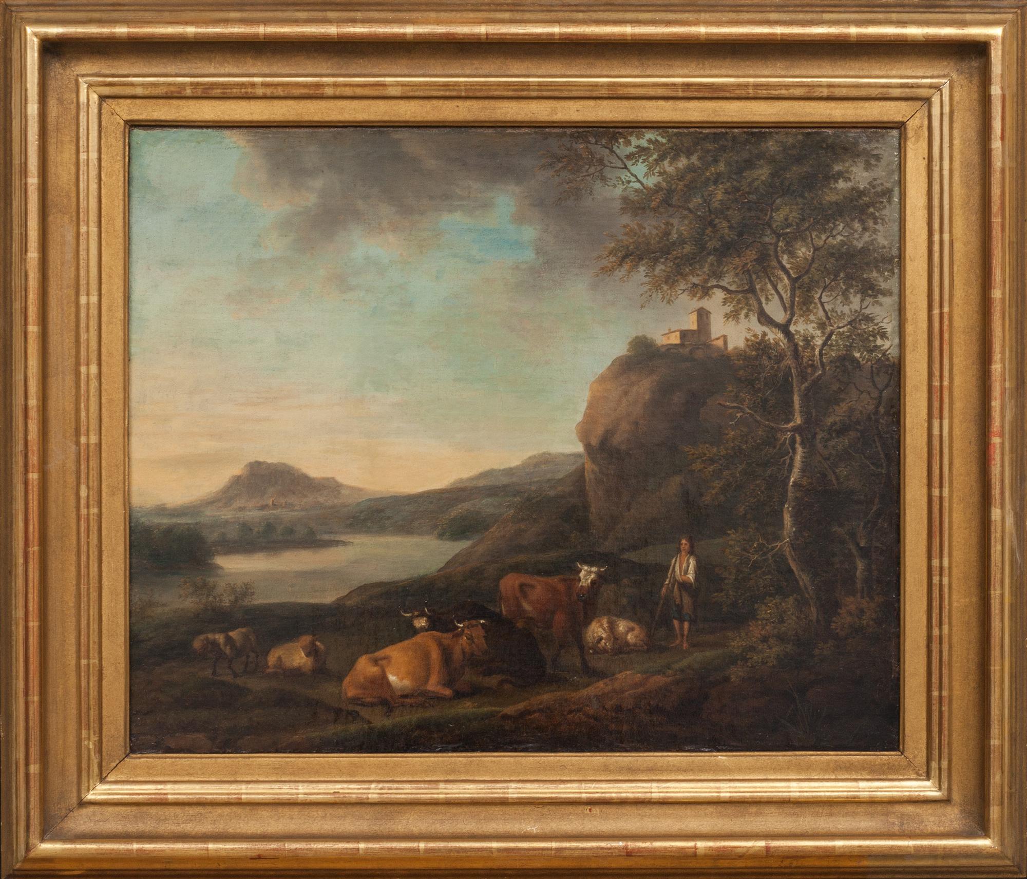 OKÄND KONSTNÄR, olja på duk, omkring 1800.