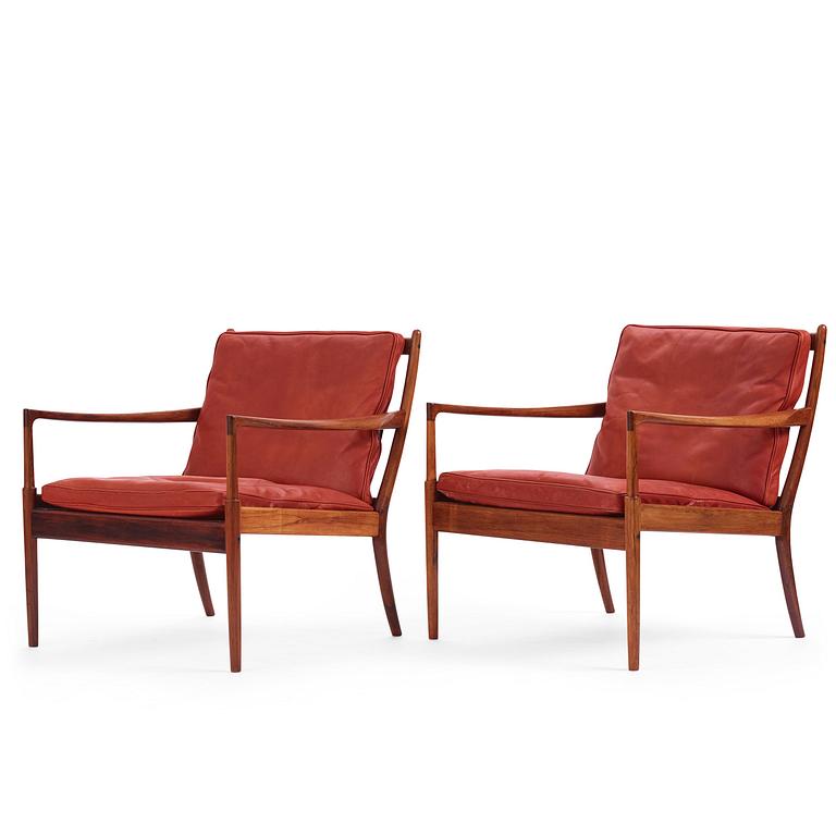 Ib Kofod-Larsen, a pair of rosewood "Samsö" armchairs, Olof Persons Fåtöljindustri (OPE), Jönköping, 1960s.