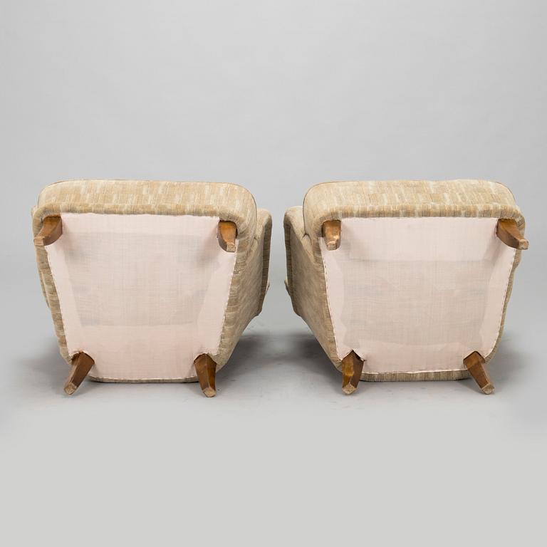 Ilmari Lappalainen, a pair of 1950's 'Laila' armchairs for Asko, Finland.