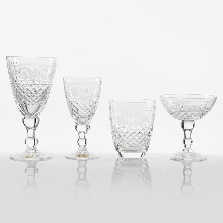 Fritz Kallenberg, a 45-piece 'Elvira Madigan' glass service, Kosta.