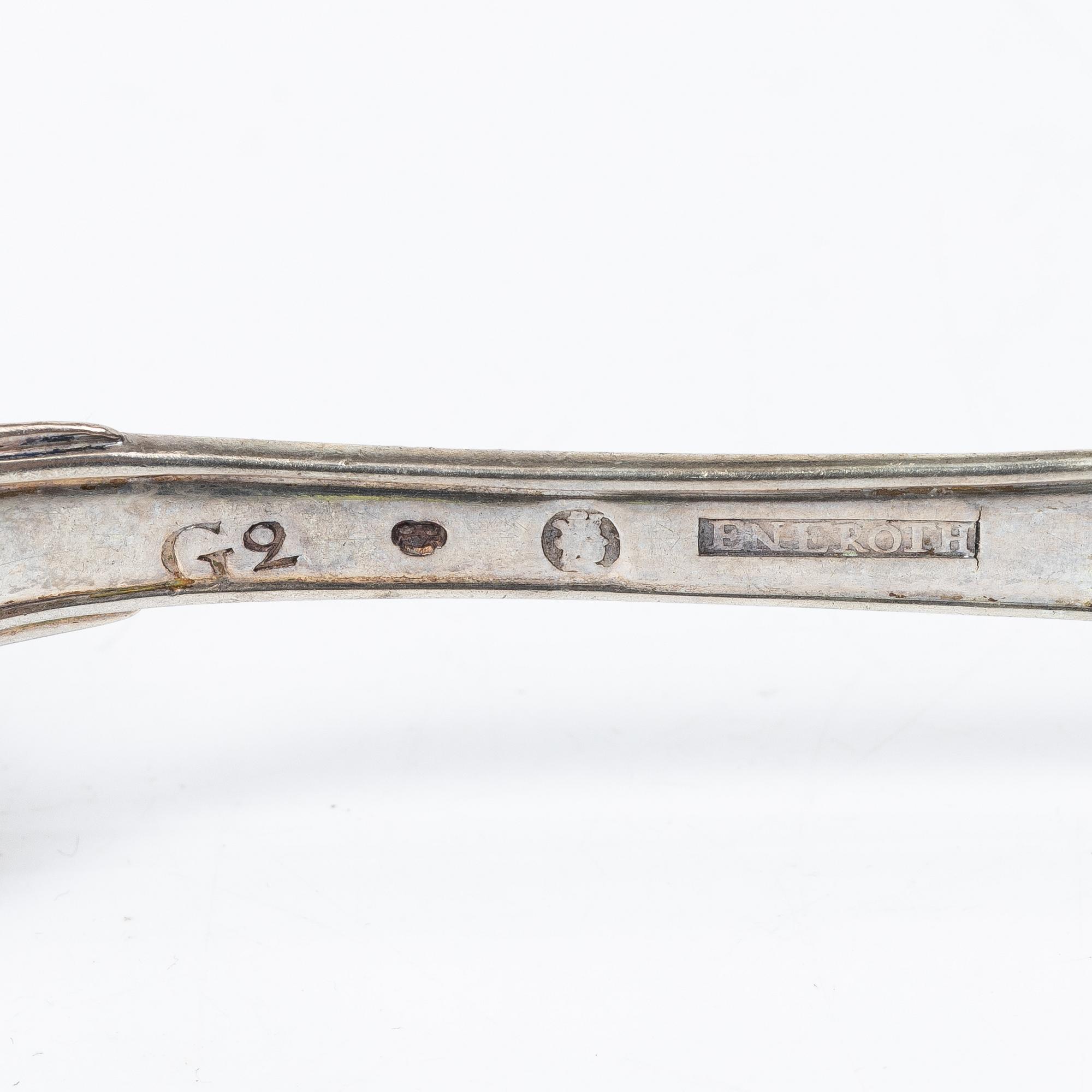 Eleven Swedish silver spoons, 18th/19th century.
