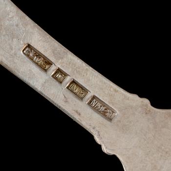 PARTI SKEDAR, 17 st, silver, 1800/1900-tal, vikt 375 g.