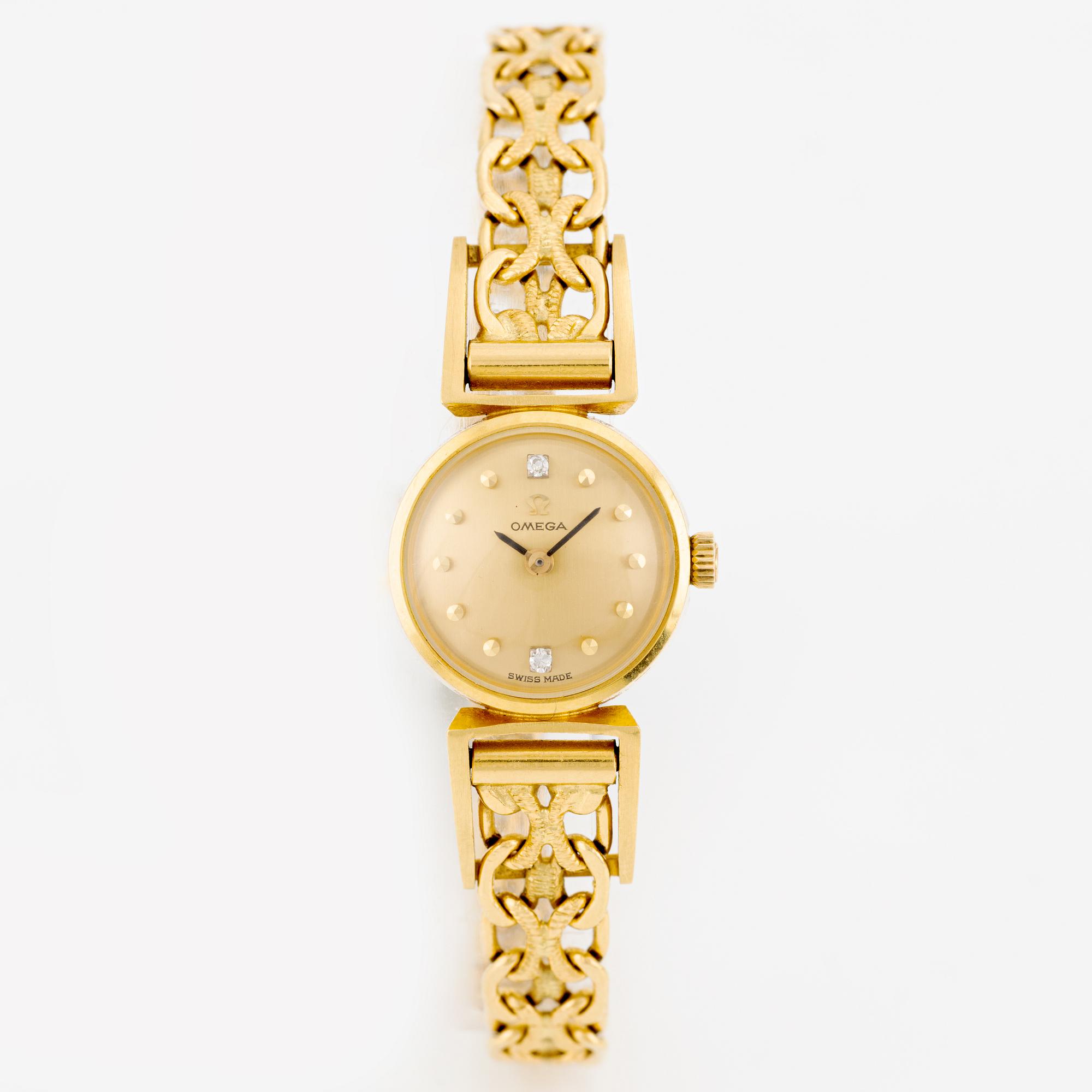 Omega, wristwatch, "Diamond Dial", 17 mm.