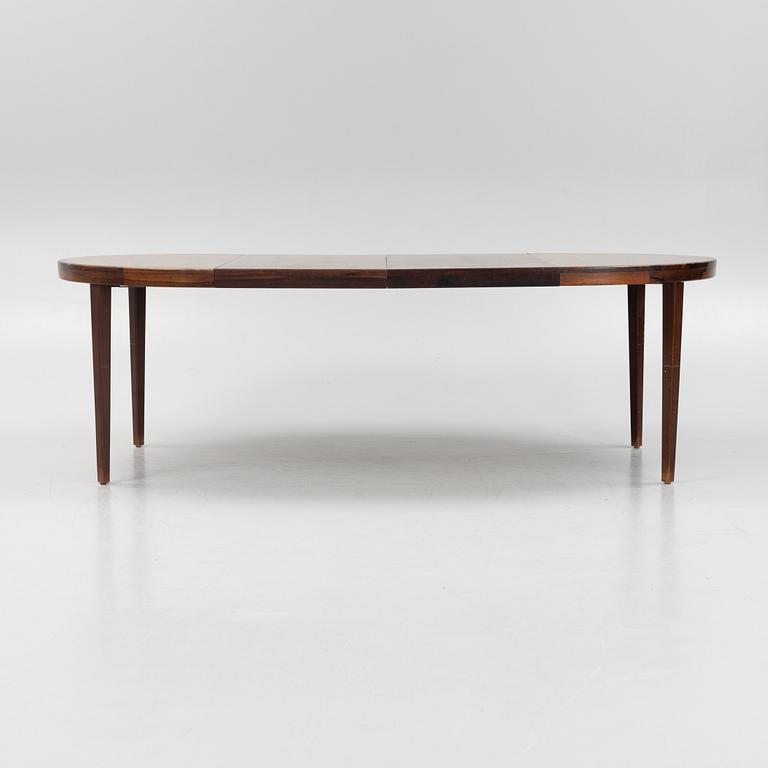 Poul Hundevad, dining set, table and a set of three chairs, Denmark, 1960s.