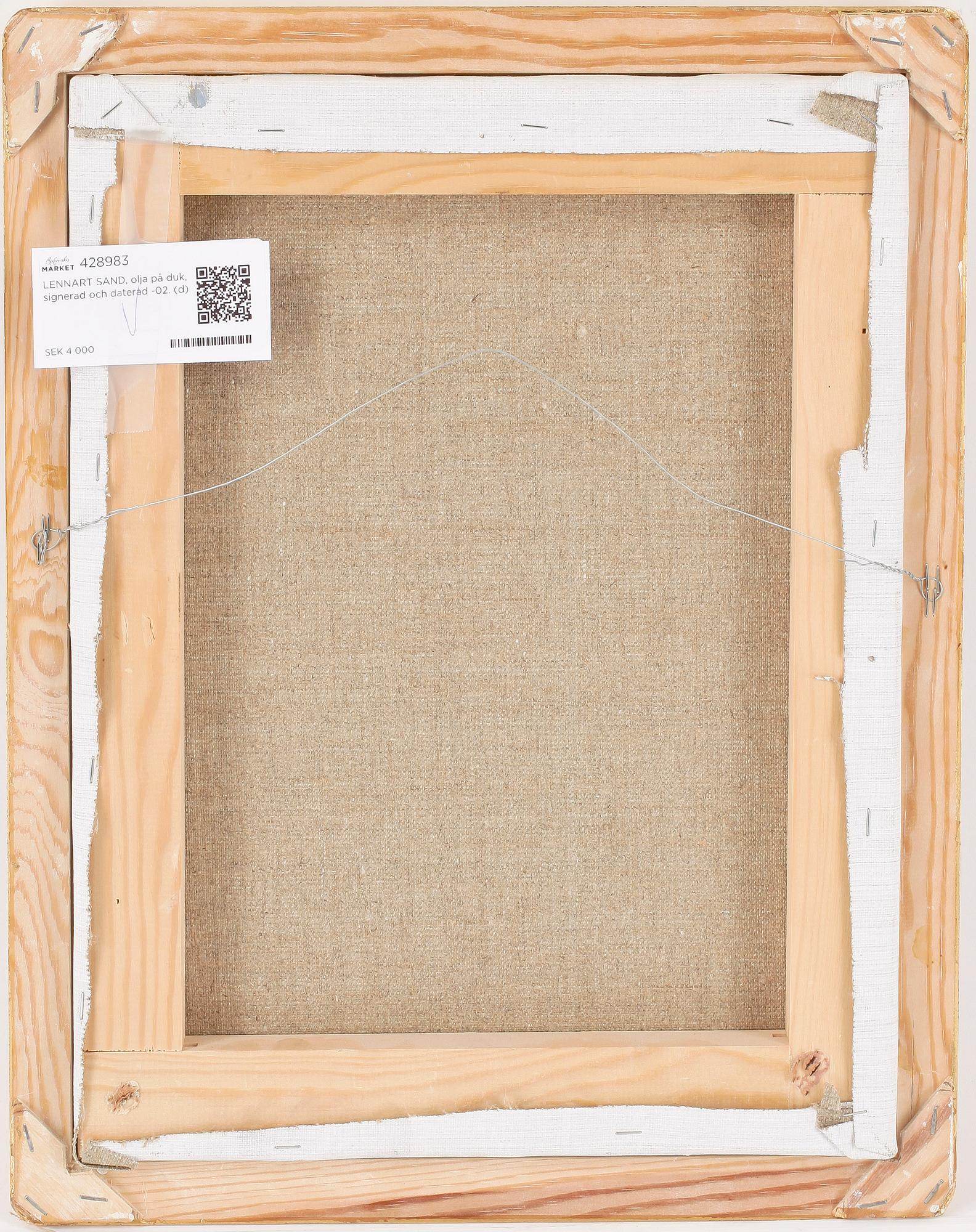 LENNART SAND, olja på duk, signerad och daterad -02.