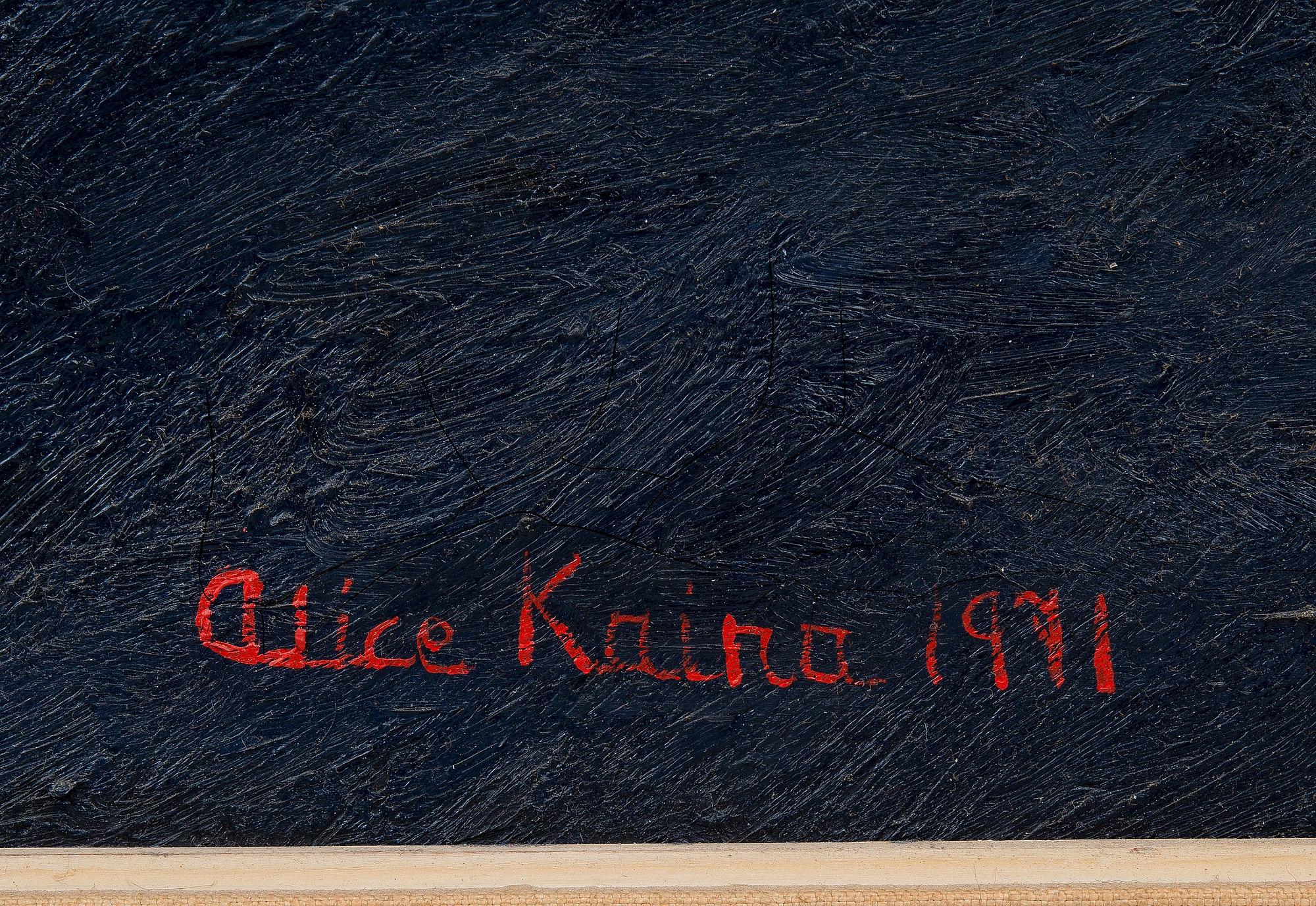 ALICE KAIRA, olja på duk, signerad och daterad 1971.