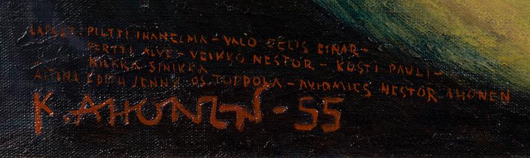 KOSTI AHONEN, oil on canvas, signed and dated -55.