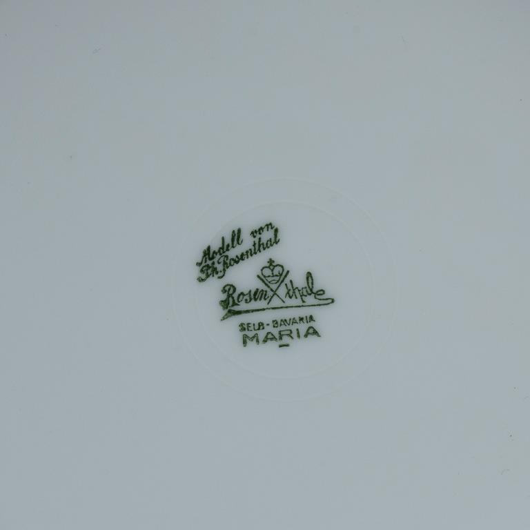 MAT- samt KAFFE/TESERVIS, 114 delar, porslin. Rosenthal, "Maria Björnbär", 1900-talets andra hälft.
