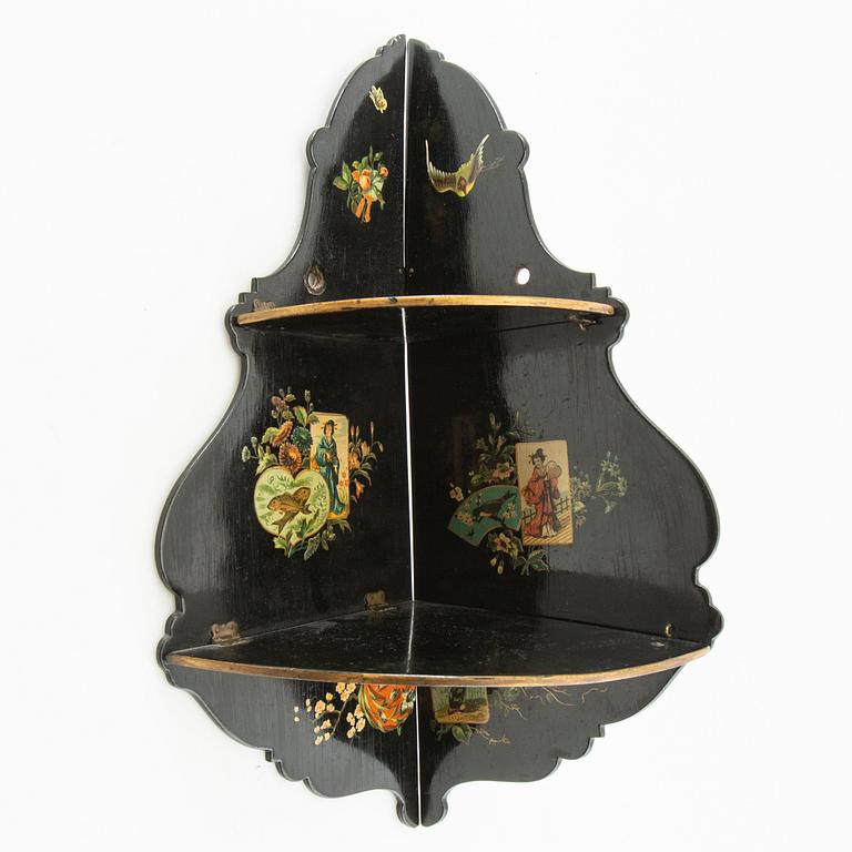 Konsolhyllor 7 st japan/Europa 1900-tal.