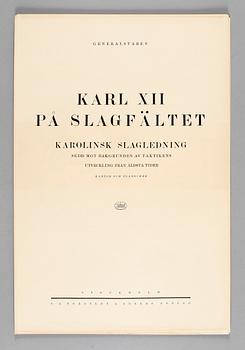 KARTOR OCH PLANSCHER I MAPP, bla "Karl XII på slagfältet", Norstedt & Söner, Stockholm 1918.