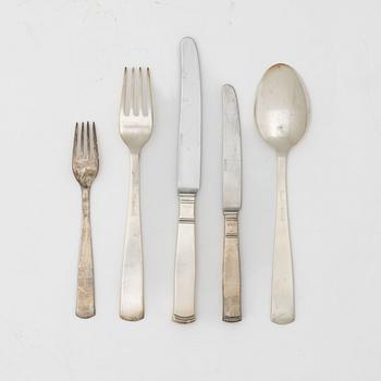 Jacob Ängman, an 84-piece silver cutlery service, model 'Rosenholm', GAB, Eskilstuna and Stockholm, including 1975.