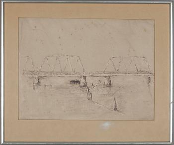 TAPANI RAITTILA, träsnitt, sign. och dat. 1951. otydl. numr.