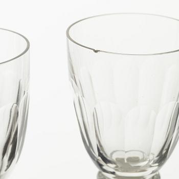 Wine glasses, 10 pcs, mid-19th century.