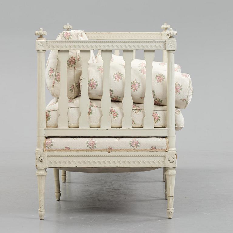 A Swedish Gustavian sofa, late 18th century.