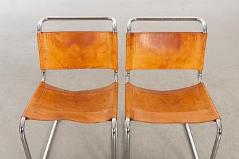 A pair of Italian chairs later part of the 20th century.