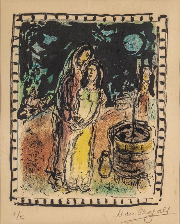 MARC CHAGALL, lithograph in colors, signed Marc Chagall and numbered 7/50 in pencil. Executed in 1972.