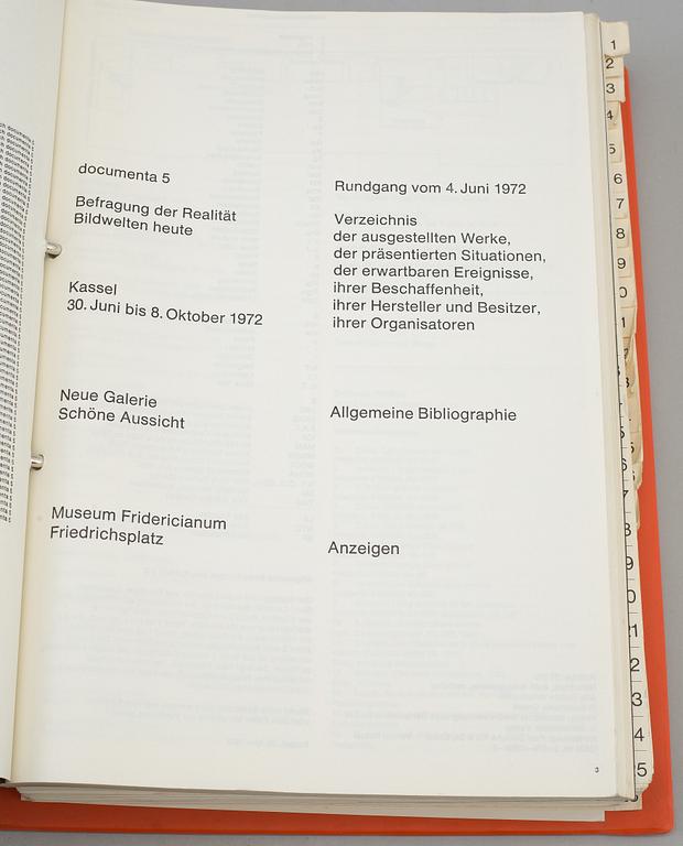 BÖCKER, två volymer, 1972 documenta 5 samt ferdi.