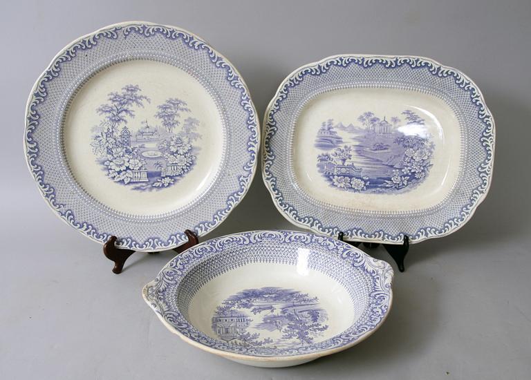 SERVIS, 71 delar, flintgods, "Spets", Rörstrand.