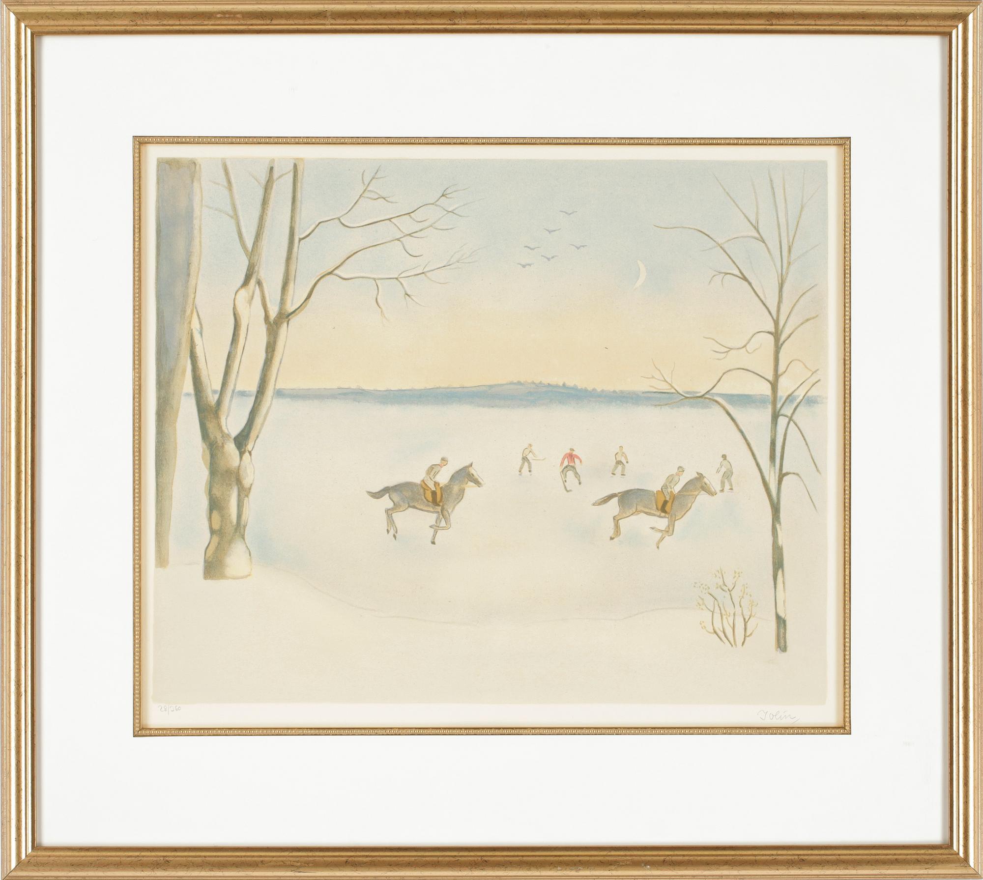 EINAR JOLIN, färglitografi, sign o numr 28/360.