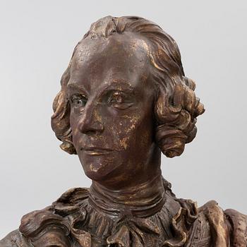 Fredrik I, byst med piedestal.