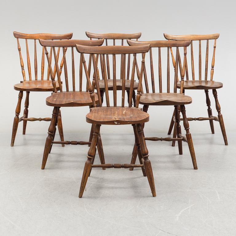 Six early 20th century chairs.