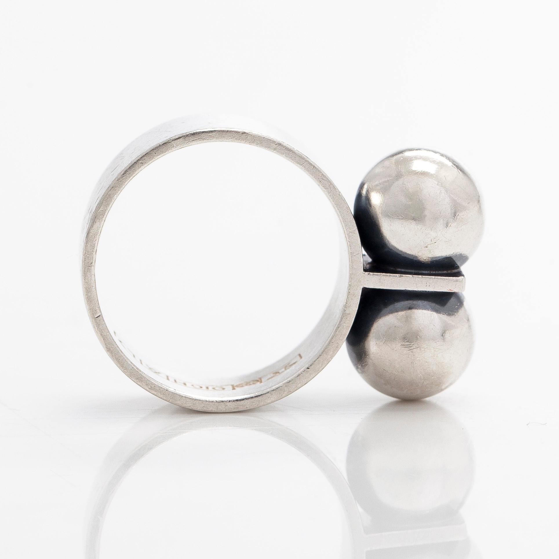 Elis Kauppi, ring, silver, Kupittaan Kulta, Åbo 1964.