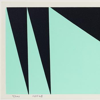 Olle Baertling, silkscreen in colours, 1955-68, signed 37300.