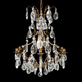 A rococo style chandelier, late 20th century.