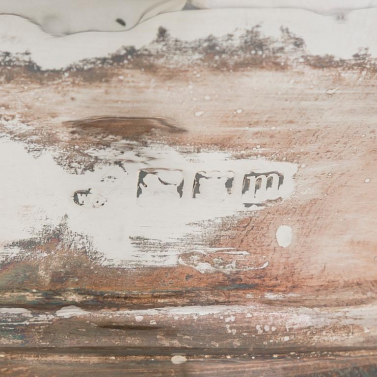 Vaser, ett par, silver och glass, London 1907.