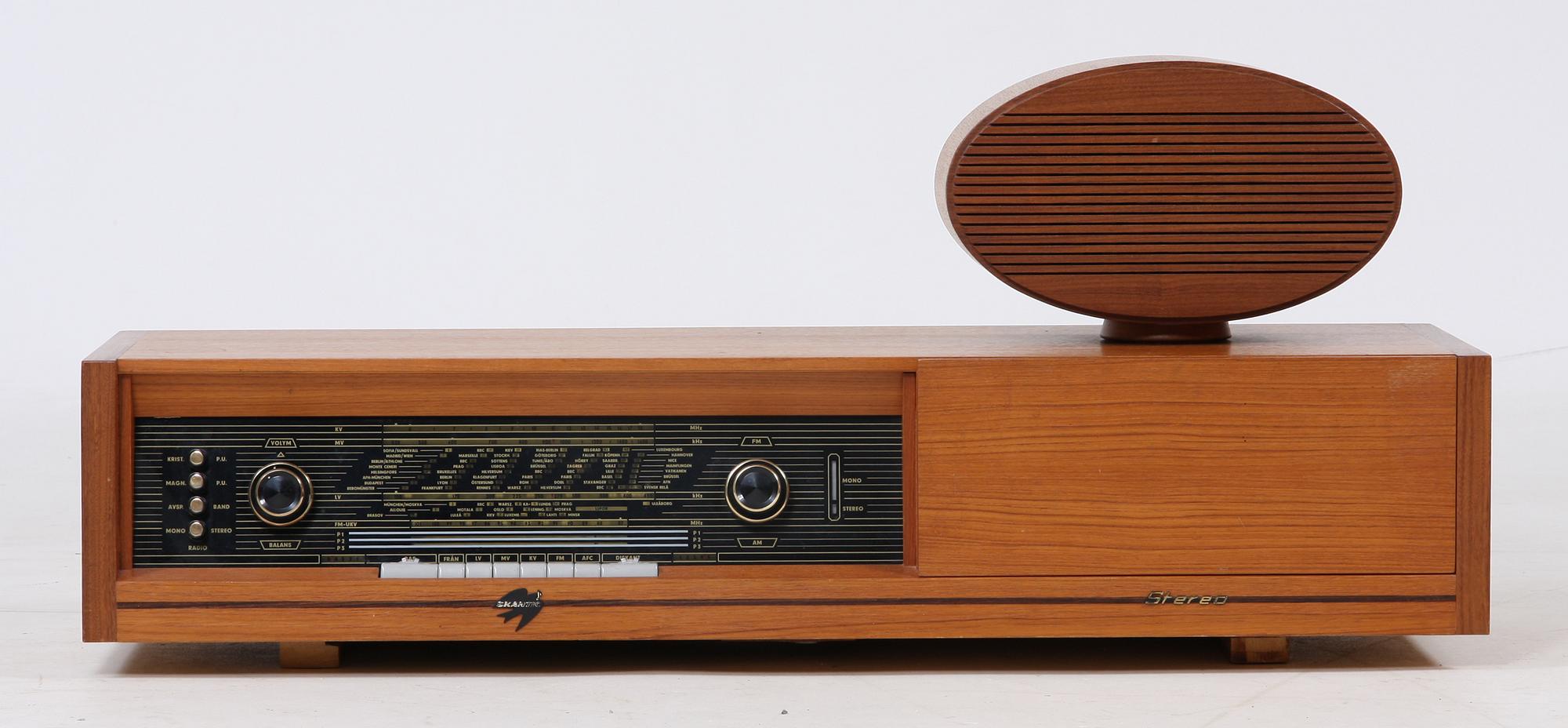 MUSIKANLÄGGNING, Skantic (Skandinaviska Radio AB, Stockholm), teak, 1900-talets mitt.