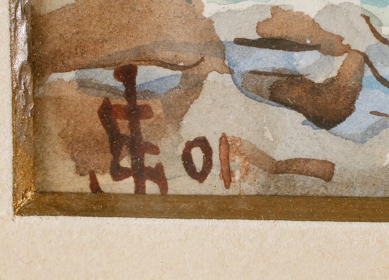 ELLEN JOLIN, akvarell, monogramsignerad och daterad 01.