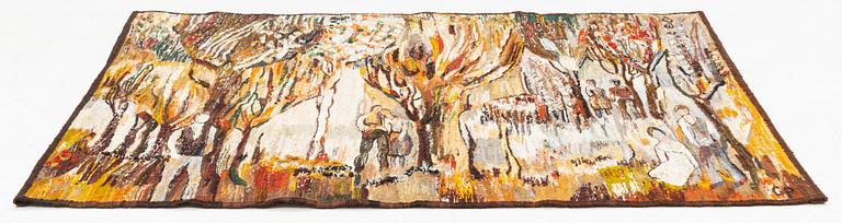 Piotr Grabowski, Woven Tapestry, "Illumination", gobelin variant, signed GP (Piotr Grabowski), approx. 152 x 200 cm.