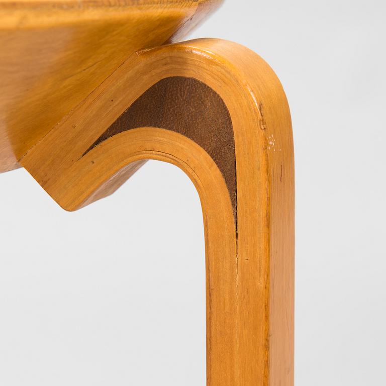 Alvar Aalto, a mid-20th-century 'V63' stool for O.Y. Huonekalu-ja Rakennustyötehdas A.B.