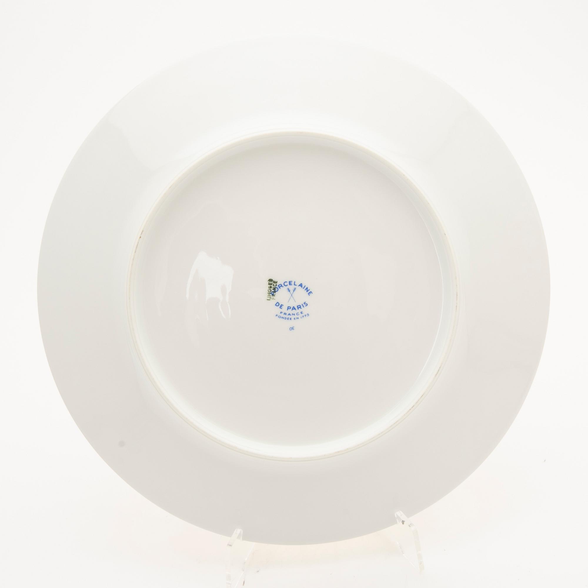 Tallrikar, 12 st, "Porcelaine de Paris" Frankrike, 1900-tal.