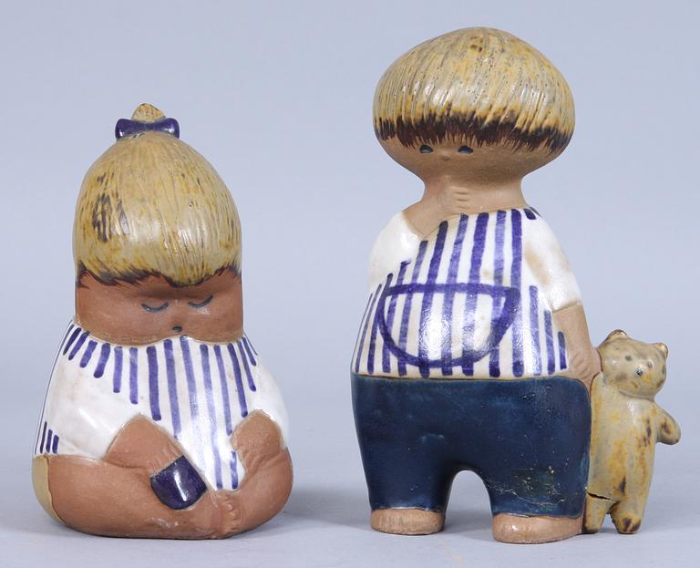 FIGURINER, 3 st, stengods, Lisa Larson, Gustavsberg.