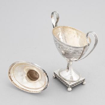 A Swedish late Gustavian Sugar Bowl, mark of Nils Limnelius, Stockholm 1799.