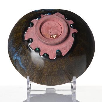 Wilhelm Kåge, skål, "Farsta", stengods, Gustavbergs Studio 1952.