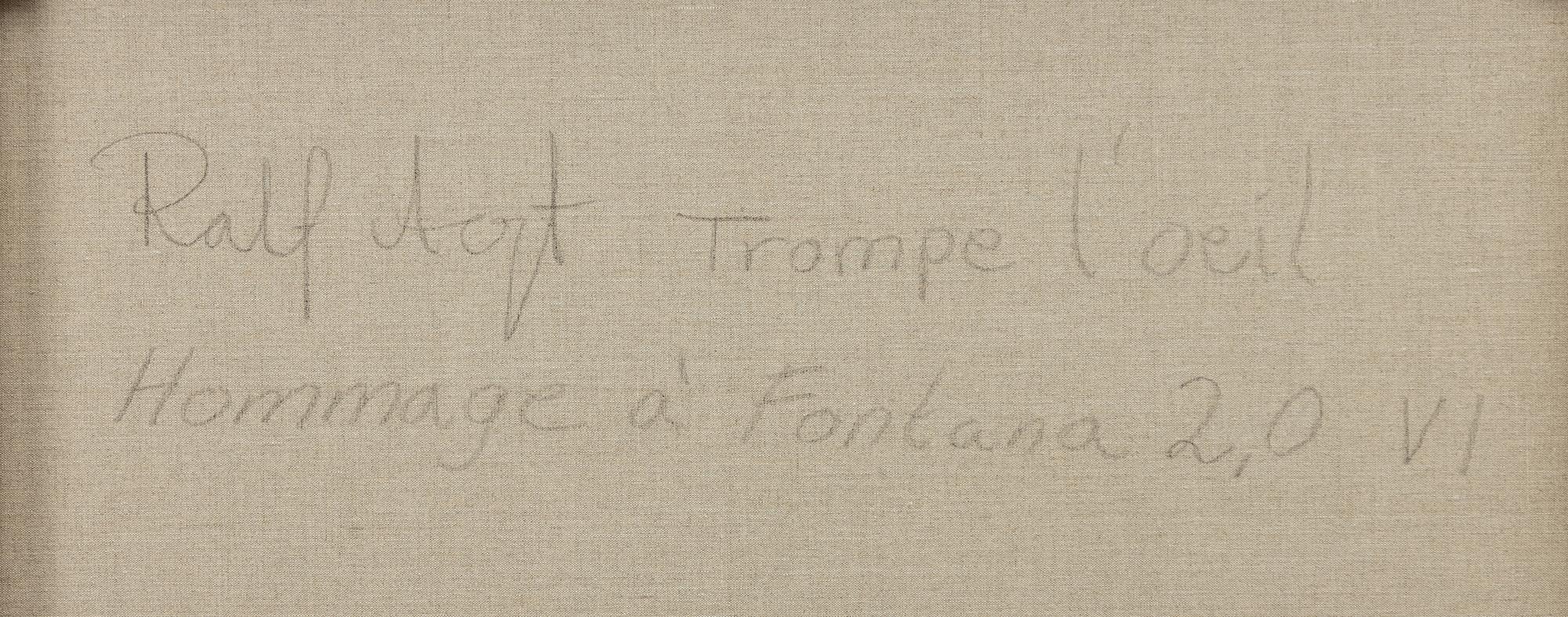 Ralf Arzt, "Trompe l'oeil Hommage à Fontana 2.0 VI".