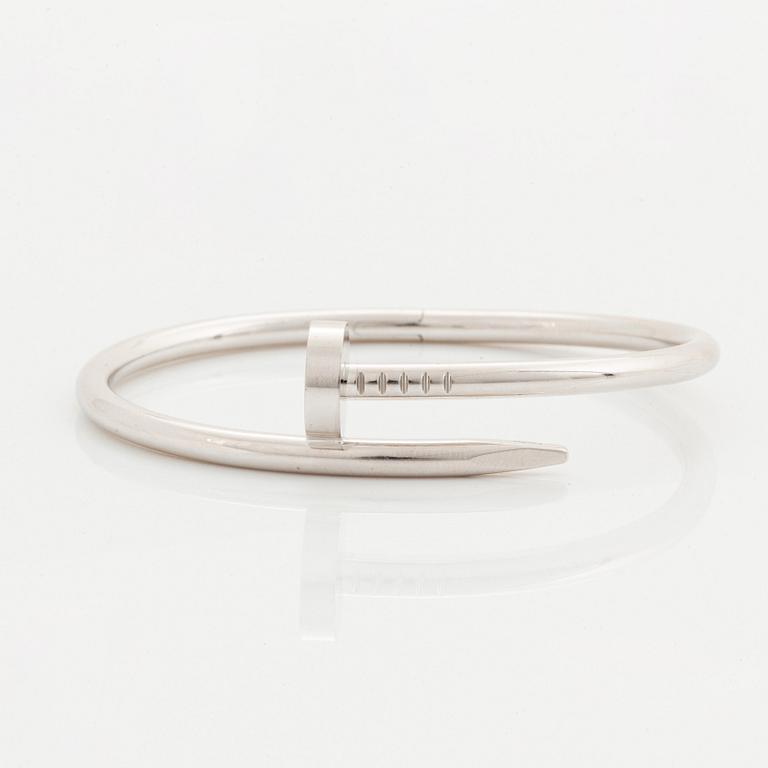 A Cartier "Juste en Clou" bracelet in 18K white gold.