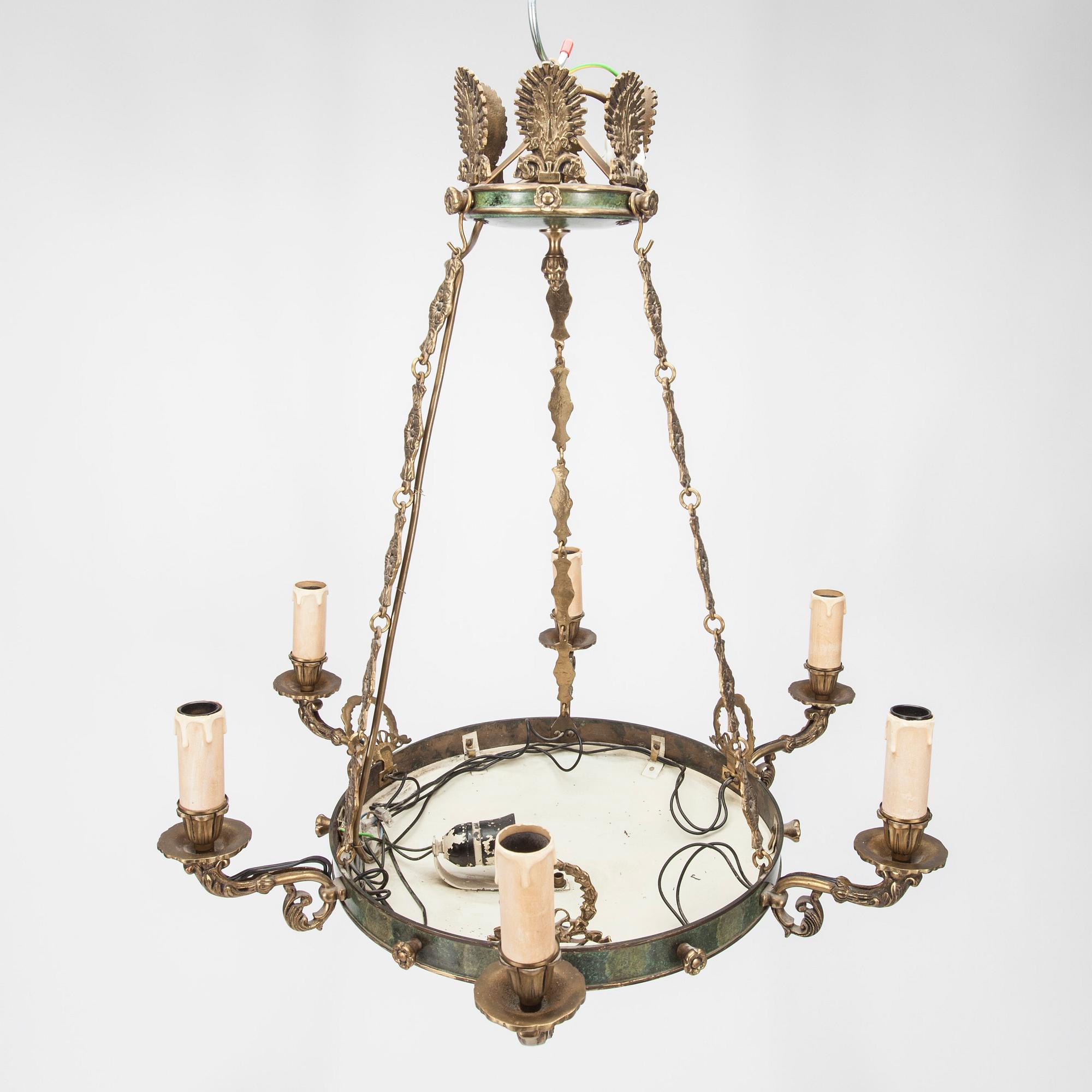 TAKAMPEL, empirstil, 1930-tal. Höjd ca 70 cm.