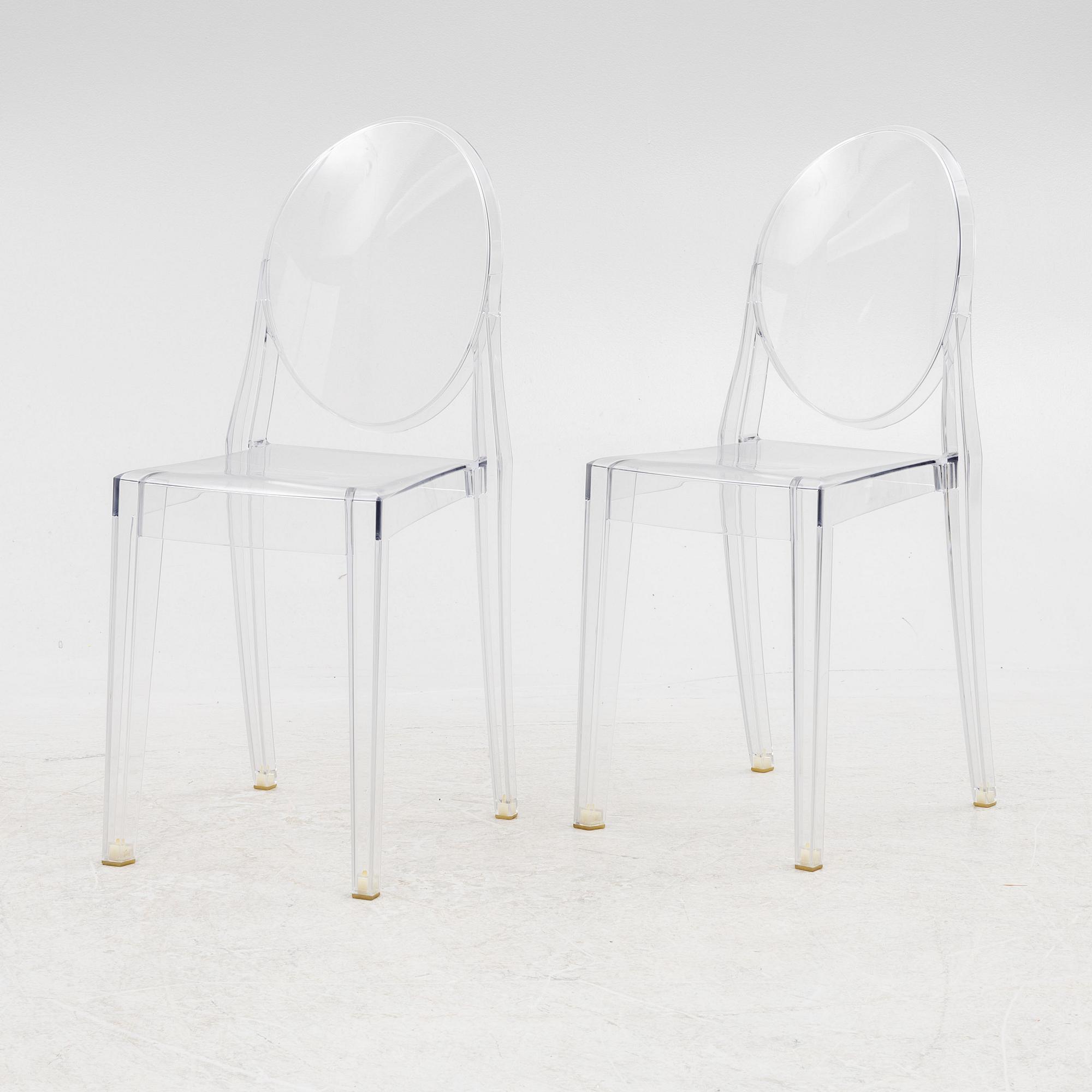 Philippe Starck, stolar, ett par, "Victoria Ghost", Kartell.
