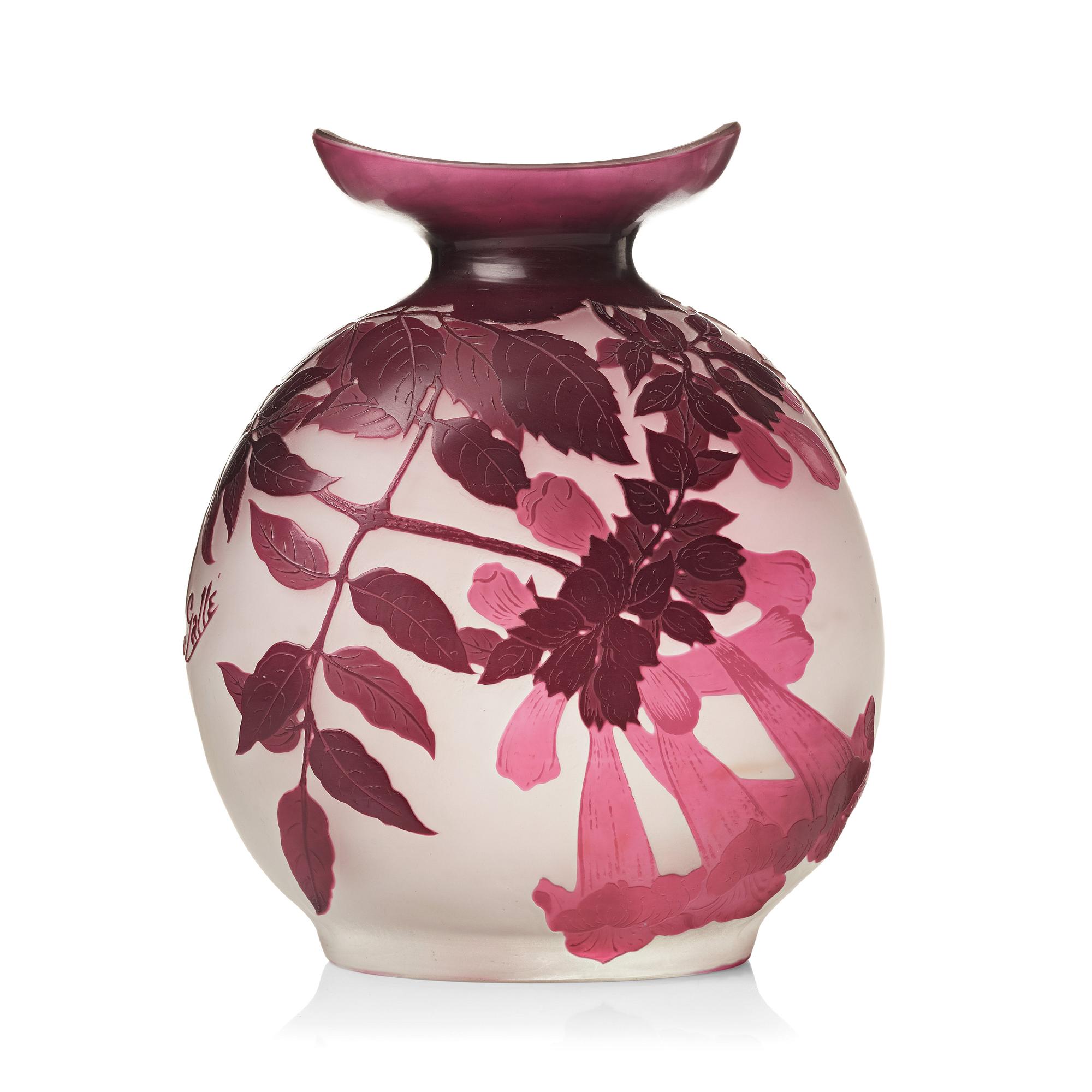 Emile Gallé, an Art Nouveau cameo glass vase, Nancy France.