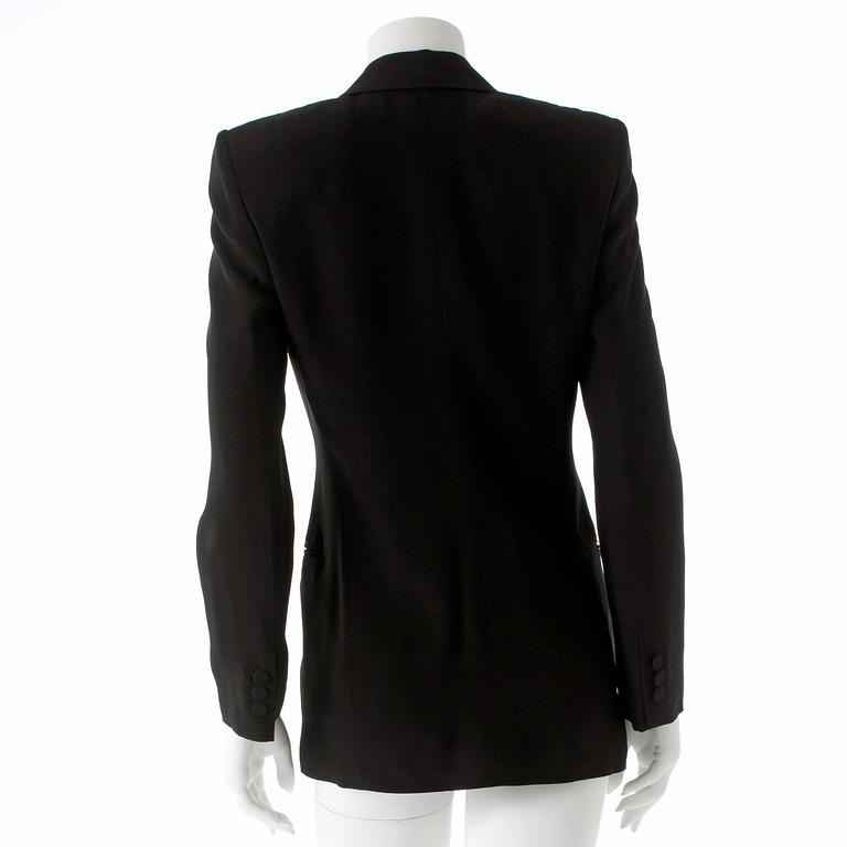 EMPORIO ARMANI, a black suit jacket.