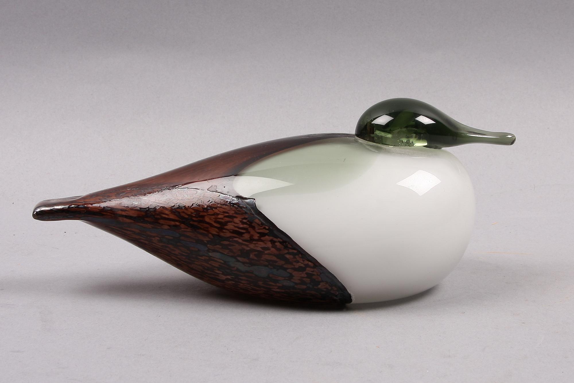 SKULPTUR, glas, sign. O.Toikka Nuutajärvi.