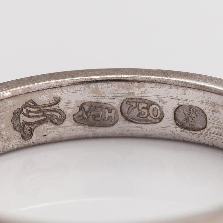 Ring, 18K vitguld, diamant ca 0.10 ct.