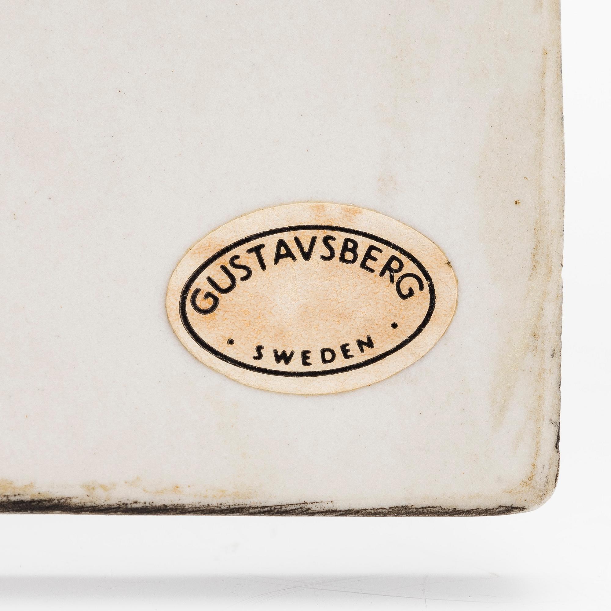 Lisa Larson, väggplaketter, 2 st, Gustavsberg.