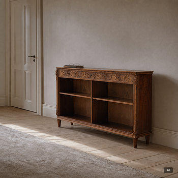 Bookcase, Eugen Höglund's sculptor workshop, Vetlanda, mid-20th century.