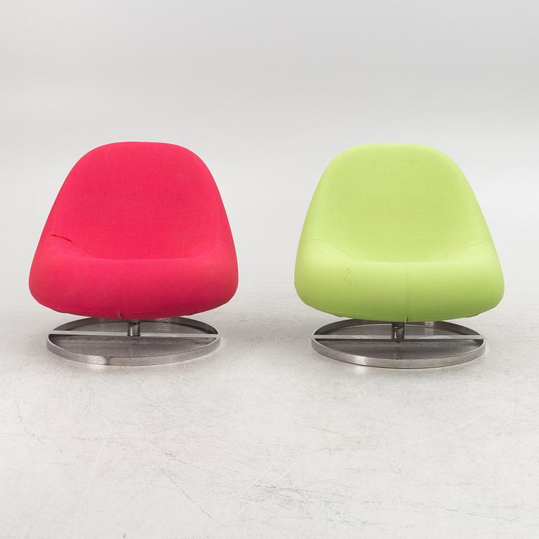 Anders Hjelm, a pair of lounge chairs, "Flow", Johanson Design, Markaryd.